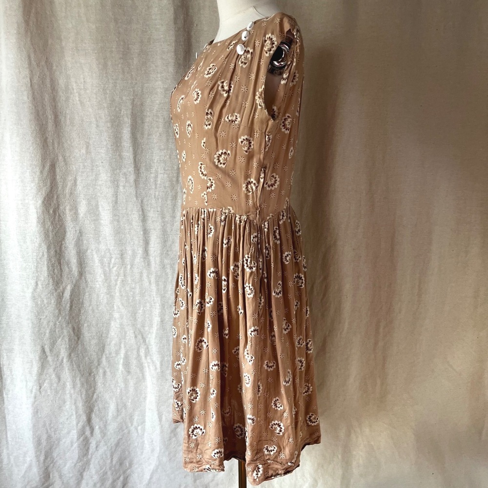 Vintage 1940s Dress Set Novelty Bird Button Sailor Collar Jacket Ensemble S - Picture 6 of 8